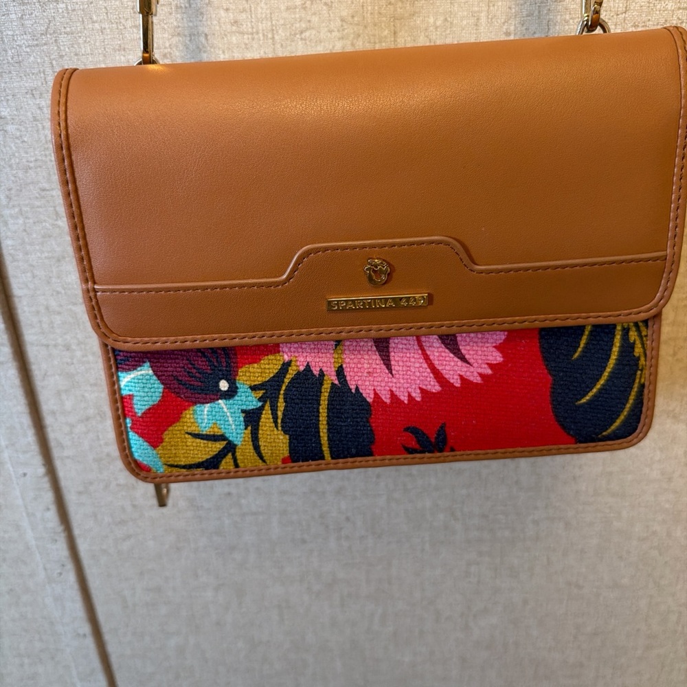Spartina Brown and Teal Women's Bag